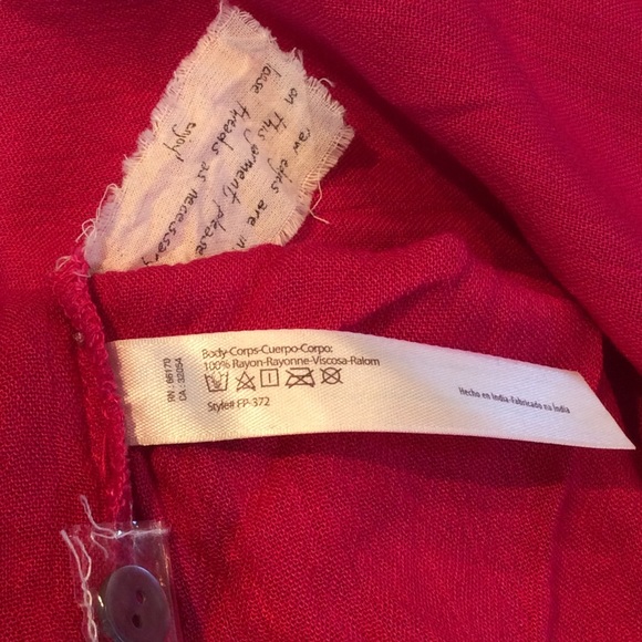 Free People ⭐️ oversized tunic ⭐️ pink ❤️HP - Picture 5 of 7